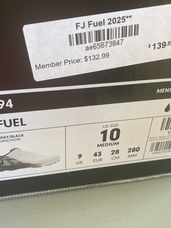 Footjoy Fuel Golf Shoes 55394 Size 10M Men NEW IN BOX  $139 Fathers Day